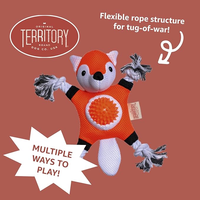 Territory 2 in 1 No Stuffing Removable Fetch Ball Tug Dog Toy for Small Medium Large Dogs, Duck