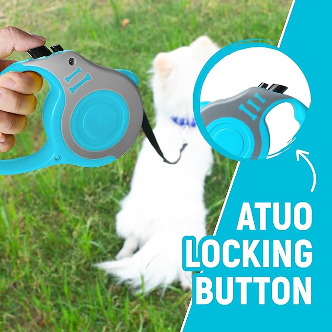 Retractable Dog Leash Automatic Telescopic Tractor Dog Tape, Pet Tape 10/16 FT Durable and Convenient, with Non-Slip Handle, Suitable for Small and Medium-Sized Dogs