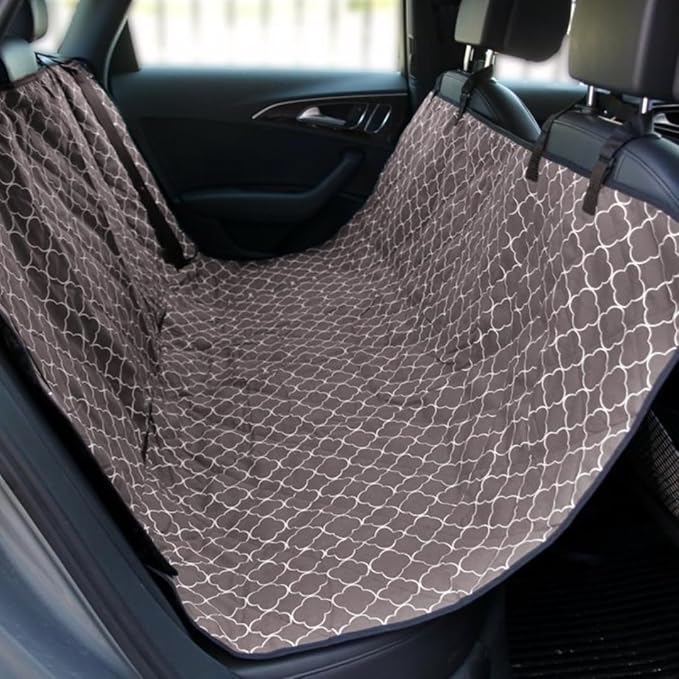Molly Mutt 3-in-1 Back Seat Cover for Dogs, 100% Cotton Canvas Back Seat Hammock with Headrest Straps, Belt Slots, & Anchors, Non-Skid Cargo Area Cover, Machine Washable, No Harmful Chemicals, 56"x56"