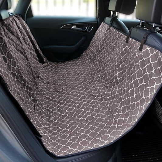 Molly Mutt 3-in-1 Back Seat Cover for Dogs, 100% Cotton Canvas Back Seat Hammock with Headrest Straps, Belt Slots, & Anchors, Non-Skid Cargo Area Cover, Machine Washable, No Harmful Chemicals, 56"x56"