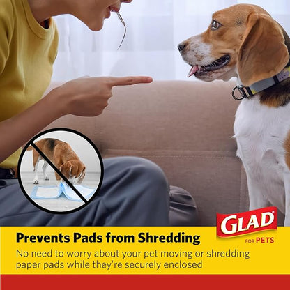 Glad for Pets Puppy Potty Training Pad Holder for Disposable Pads - Puppy Potty Tray, Dog Potty Training Tools for Indoor Pee Pad Station, Potty for Dogs - Fits 23" x 23" or 17.5" x 23.5" Pads