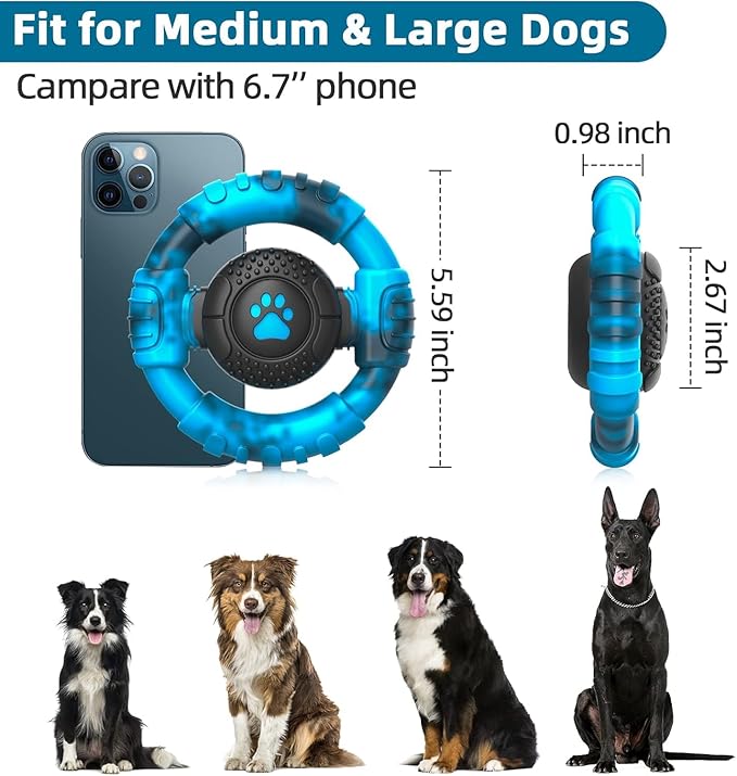 Tough Dog Toys for Aggressive Chewers, Indestructible Dog Toy for Large Dogs, Nylon Chew Toys for Medium Large Breed, Interactive Dog Toys to Keep Them Busy, Dog Birthday