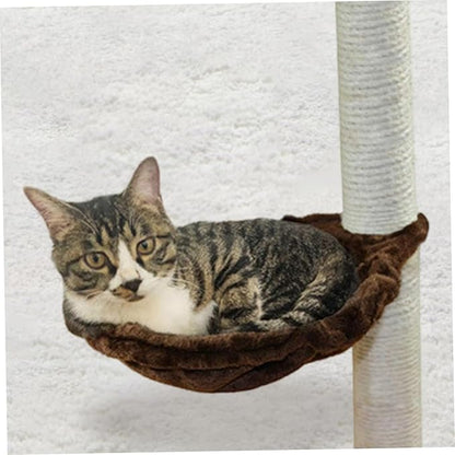 Cat Tree Hammock 12 Inch Round Cat Tree Tower DIY Plush Soft Skin Friendly Hammock Bed Replacement for Indoor Kitty
