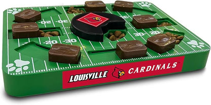 NCAA Puzzle Toy Slow Feeder, Puzzle Treat Dog Toy, Interactive Dog Treat Toy, Dog Puzzle Feeding Slow Toy (Louisville Cardinals)