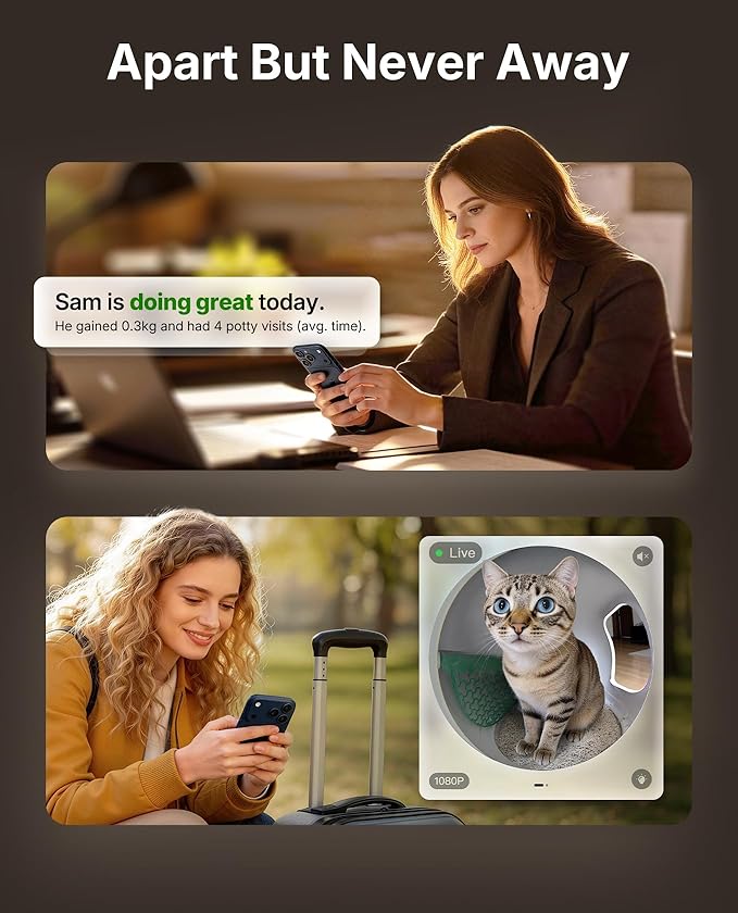 PETKIT 2025 Purobot Max Pro 2 AI-Camera Self Cleaning Cat Litter Box, Extra Large Opening 210° Wide Angle Lens Cat Facial Recognition Automatic Litter Box with 5G WiFi App Control Odor-Free