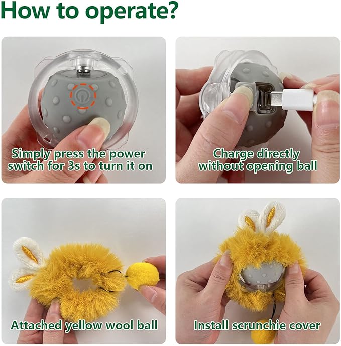 Interactive Cat Toys Ball Super Drive Electric Cat Toy Automatic Rolling Robotic Car Motion Activate