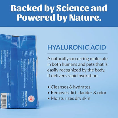 SKOUT'S HONOR HydroClear Grooming Wipes w/Hyaluronic Acid - for Your Dogs and Cats - Great for Hydration of Your Pets Skin and Fur - Fragrance-Free - 100ct