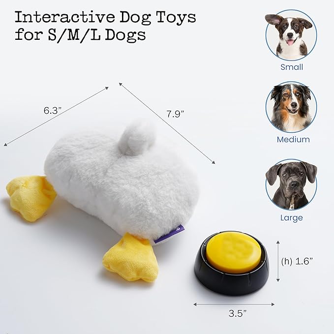 Duck Butt Funny Puppy Dog Toys, Hilarious Duck-Posterior Plush Dog Toy Emit Humorous Puff Sounds, Cute Stuffed Puppy Toys for Small Medium Large Dogs Accompany and Anxtiety Relief
