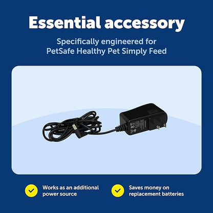 PetSafe Healthy Pet Simply Feed Power Adaptor - Durable OEM Food Dispenser Adaptor - Travel-Friendly Spare Charger with Versatile Voltage Compatibility - Additional Power Source Minimizes Downtime