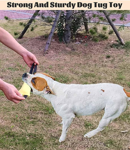 Clysoru Tug of War Dog Toy Bite with 2 Strong Handles Made of Durable Tear Resistant Strong Stitches