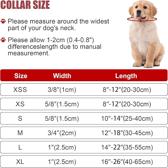 Reflective Dog Collar with Buckle Adjustable Safety Nylon Collars for Small Medium Large Dogs, Hotpink XS