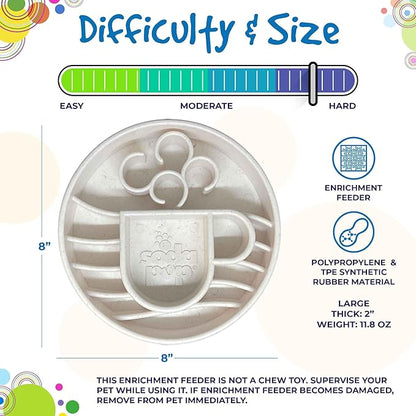 SodaPup Java Enrichment Bowl – Durable Enrichment Feeder Made in USA from Non-Toxic, Pet-Safe, Food Safe Material for Mental Stimulation, Slowing Down Eating, Healthy Digestion, & More