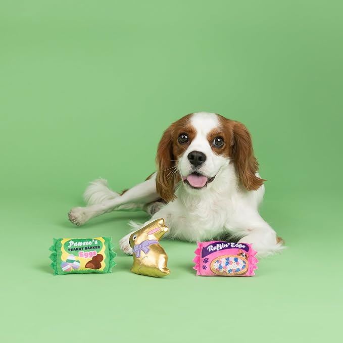 Fringe Studio Plush Dog Toy, 3 Pieces Set, Egg-STRA Sweets, Petshop Collection (662100)