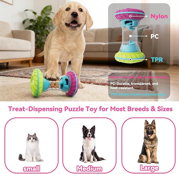 MateeyLife Interactive Dog Puzzle Toys for Small Medium Large Breed - Durable Smart Puppy Enrichment Dogs Toy to Keep Them Busy, Mental Brain Stimulation Treat Dispensing Training & Slow Feeder