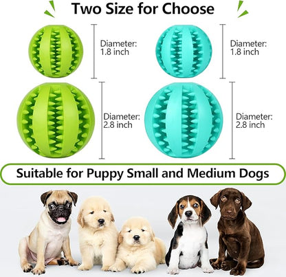 Treat-Dispensing Dog Toys: Durable Rubber Puppy Toys for Boredom - Dog Treat Balls for Small & Medium Breed Indoor Play (2pack)