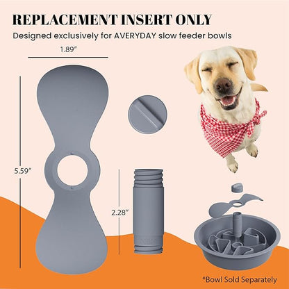 AVERYDAY Slow Feeder Bowl Replacement Insert – Interchangeable Puzzle Attachment for AVERYDAY Dog Bowls, BPA-Free & Easy to Clean, Slows Down Fast Eaters