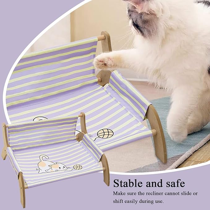 Cat Lounger, Cat Wall Hammock, Cats Sleeping Cat's Supplies, Elevated Bed, Detachable & Breathable Easy for Soothing Rest Multi Cats Households Indoor Living Room Bedroom Balcony