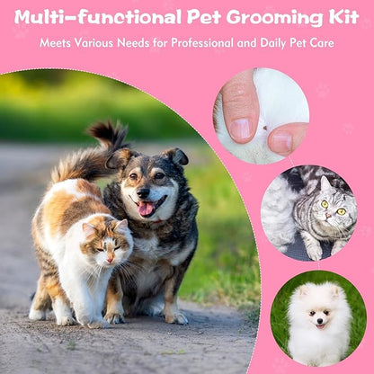6-Pack Flea Comb for Dogs and Cats, Fine & Wide Tooth Stainless Steel Lice Comb, Tick Removal Tool, Tear Stain Remover, Dematting Brush - Professional Pet Grooming Kit for All Types of Pets