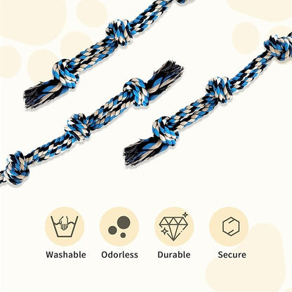 Dog Chew Rope Toys Aggressive Chewers Tough Rope Chew Toys for Medium Large Breed XL Dogs Heavy Duty Dog Chew Toys Durable Tug of War Dog Toy for Medium to Large Breed Teeth Cleaning,Blue