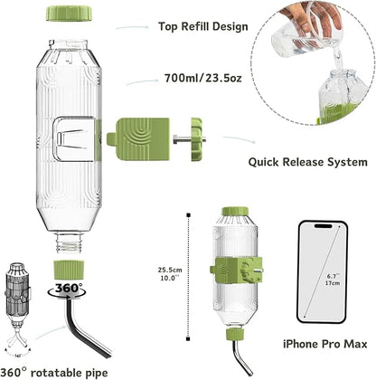 Pet Water Bottle [L24, 24oz] Hanging Dog Water Dispenser Kennel Plastic Drinker Kettle Feeder BPA Free Cage Crate Hutch Puppy Cat Rabbit (Large Rabbits-Cats-Small & Medium Dogs)