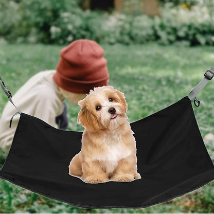 VICASKY Cat Hanging Bed Waterproof Nylon Double-Sided Thickened Pet Hammock Black Four Seasons Hanging Nest for Indoor Outdoor Cats