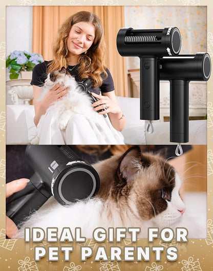 4-in-1 Cat Brush for Shedding, Undercoat Dog Grooming Rake for Deshedding Dematting, Hair Removal Comb Brush for Long & Short Haired Indoor Pets