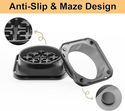Slow Feeder Dog Bowls for Small Breed, Anti-Slip Puzzle Feeder Bowl to Slow Down Eating for Dogs, 1 Cup Maze Pet Food Feeding Bowl, Bloat Stop Preventing Puppy Dish - Starry Gray