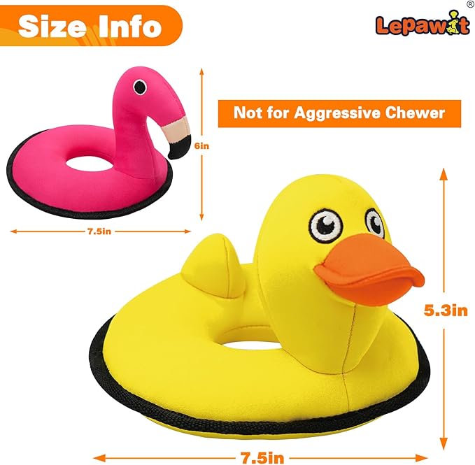Squeaky Dog Toys, Floating Dog Toys for Indoor or Outward Play, Swim Ring Design Interactive Dog Gifts for Small and Medium Dogs - 2pack