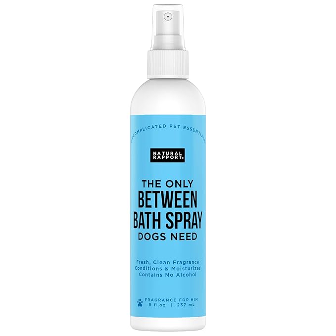 Natural Rapport Dog Deodorant Spray, The Only Between Bath Spray Dogs Need, Natural Cat and Dog Cologne Spray Eliminates Smelly Odours Between Baths (Male)