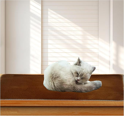 Soft Cat Window Sill Dog Pad Perch,Fluffy Windowsill Dog Pet Mat Pillow Seat Bed, Cat Pet Cushion for Window Sill Mat (Coffee, 12"x35")
