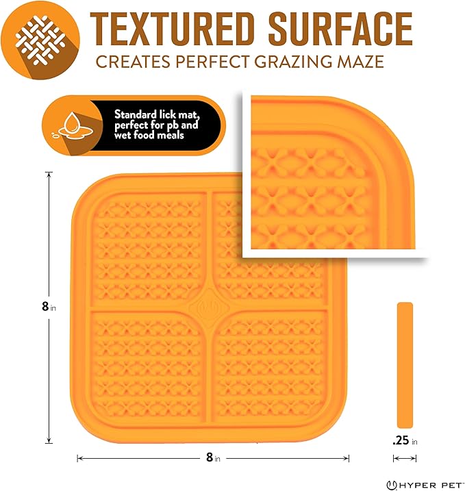 Hyper Pet IQ Treat Lick mat for Dogs, Dog Slow Feeder & Cat Lick mats | Great Alternative to Slow Feeder Bowls & Feeders | Perfect Dog Licking mat, Cat Puzzle & Enrichment Toys