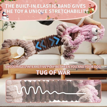 Squeaky Dog Toys, Octopus Dog Toy Interactive Tug of War Puppy Toy to Keep Them Busy(Purple)