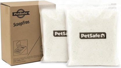 PetSafe ScoopFree Premium Crystal Cat Litter - Outperforms Clay Litter - Refill Packs - Reusable Tray Compatible - Fragrance Free - 4.3 lb Bags - 2 Pack