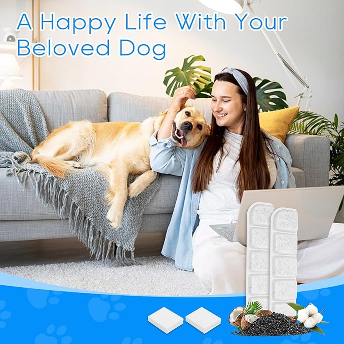 24PCS Dog Water Fountain Filter Fit for SIBAYS 355oz/2.8Gal/10.5L (FS70) & Compatible with Kastty, Sponge and Coconut Carbon for Large Dog Water Bowl Filter Replacement