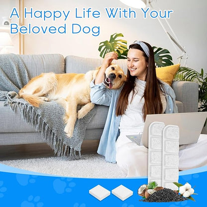 16PCS Pet Water Fountain Filters Fit for SIBAYS 355oz/2.8Gal/10.5L Large Dog Water Fountain(FS70) & Compatible with Kastty, Carbon & Sponge for Dog Water Fountain, Keep Water Fresh(P/N:L07)