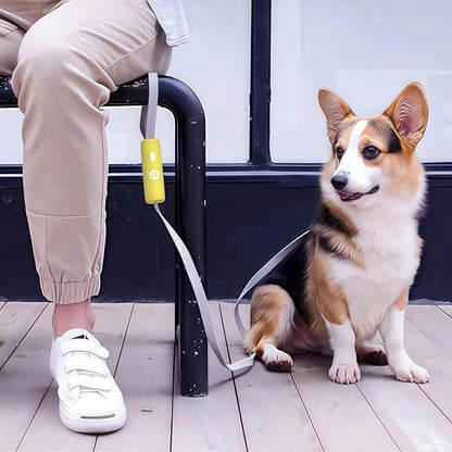 Hand Free Dog Leash Adjustable Length 4-6 ft with Reflective Stripor for Medium&Small Dogs Comfortable Handle and Sturdy Rope for Walking, Jogging and Running Your Dog (Yellow)