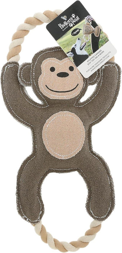 Pavilion Gift Company - Wild - Canvas Rope Dog Toy Monkey Humor Tug of War Puppy K9 Doggy Lover Parent Gift