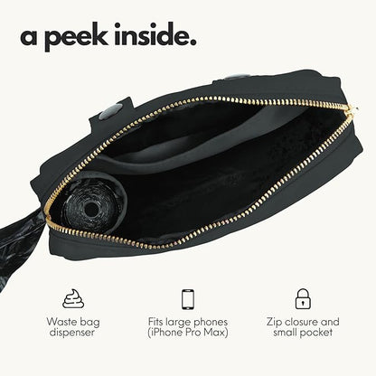 Hands Free Dog Leash with Treat Pouch – Waterproof Cross Body & Waist Leash for Dog Walking and Training with Poop Bag Holder - Cute Walking Accessories for Medium and Large
