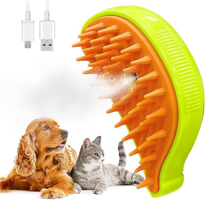 2024 Multifunctional Pet Grooming Brush - 3-in-1 Detangling and Massage Comb for Removing Loose Hair from Cats and Dogs (Banana) (Banana)