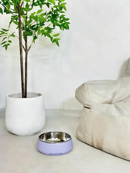 Purple Dog Bowl,32oz,Dog Bowls Stainless Steel,Dog Food Bowls for Medium Dogs,Dishwasher Safe