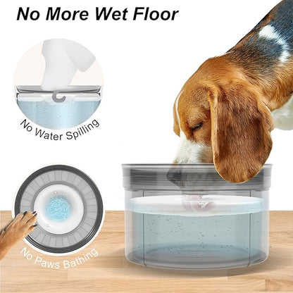 1Gallon No Spill Dog Water Bowl-3.8L Large Capacity, BPA-Free, Anti-Splash & Anti-Digging Design with Non-Slip Base, for Messy Drinkers