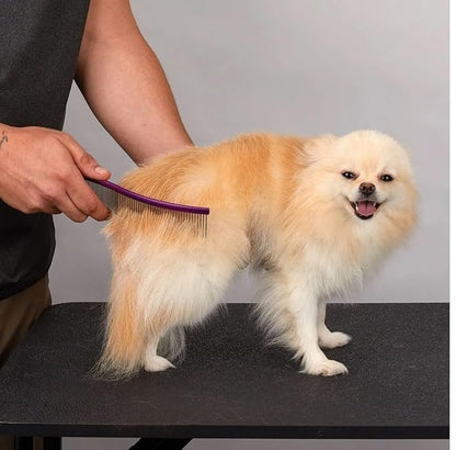 Dog and Cat Grooming Combs Contour Custom Coat Fur Finishing Shape Fluff Style and Primp (9.5 inch Wave Comb)
