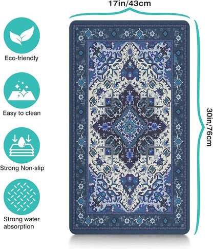 Pet Feeding Mat for Floors Waterproof Dog Mat for Food and Water Absorbent Quick Dry Non Slip mat for Cat Bowls
