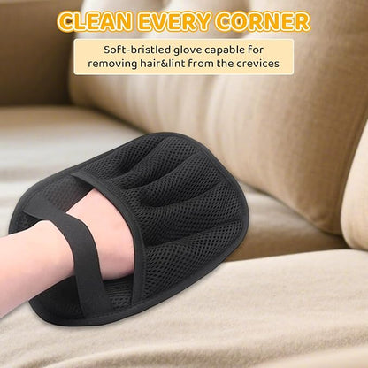 Pet Hair Removal Glove for Dogs & Cats, 2026 Newly Upgraded Five-Finger Electrostatic Pet Hair Gloves, Pet Hair Remover Tool for Clothing, Couch, Carpet, Car Seat（2 Pack Black）