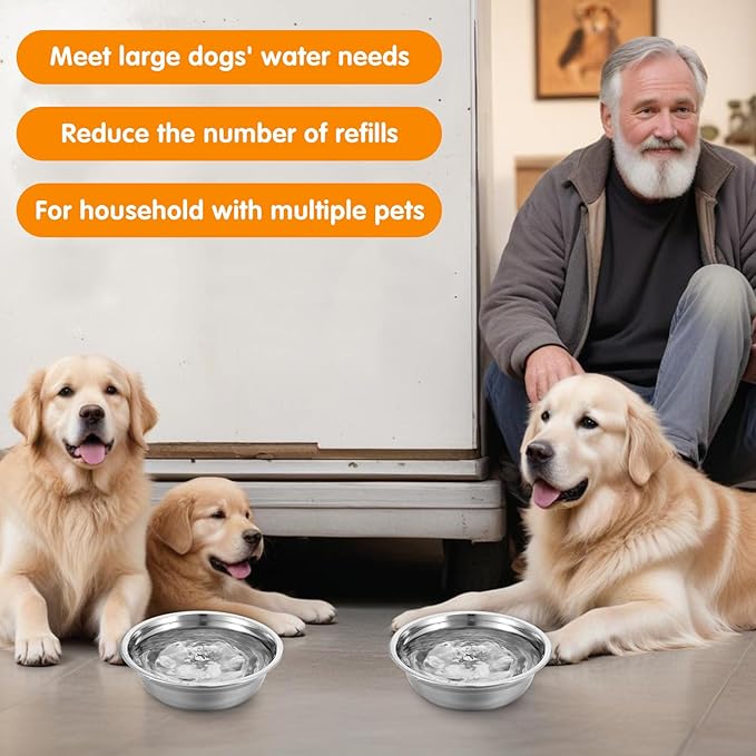 16 Pcs Stainless Steel Dog Bowls, Pets Bowl Metal Dog Cat Food Water Bowl, Replacement Basic Dog Bowls Water Bowls Set, Travel Kennel Food Dish Bowls for Small Medium Large Dogs, Dishwasher Safe