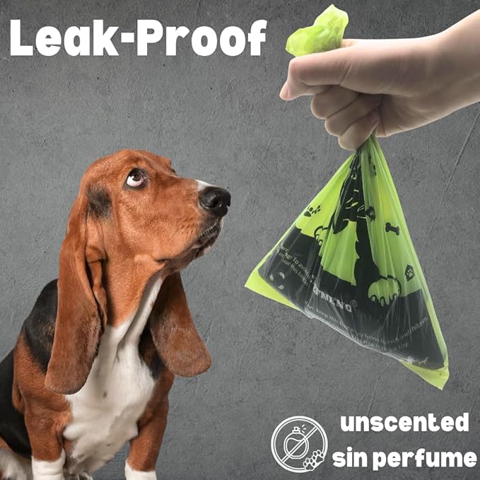 Biodegradable Dog Poop Bags with Dispenser (576 Bags) Eco-friendly doggy poop Pickup Bags 32 Refill Rolls Eco Dog Waste Bags Cat Litter Clamps & Poop Bags (32 Rolls, Uscented)