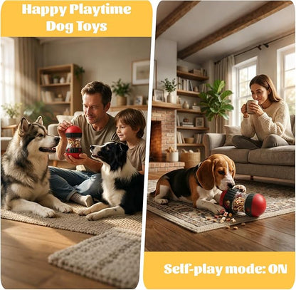 Interactive Dog Puzzle Toy - Adjustable Treat Dispensing Food Dispenser Slow Feeder Bowls, Boredom Busters for Dogs to Keep Them Engaged and Busy for Small Medium Large Dogs