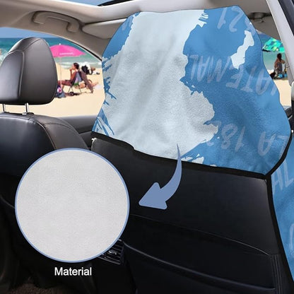 SEANATIVE Car Seat Cover Car Towel - Washable Sweat Protector for Workout, Sports Towel Cushion Cover, Women Men Dogs' Universal Seat Covers for Cars Trucks SUV, Flag of Guatemala Print