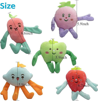 Cute Carrot Fruits Dog Squeaky Toys Dog Toy for Pet Puppy Small Dog (Pack for 13)