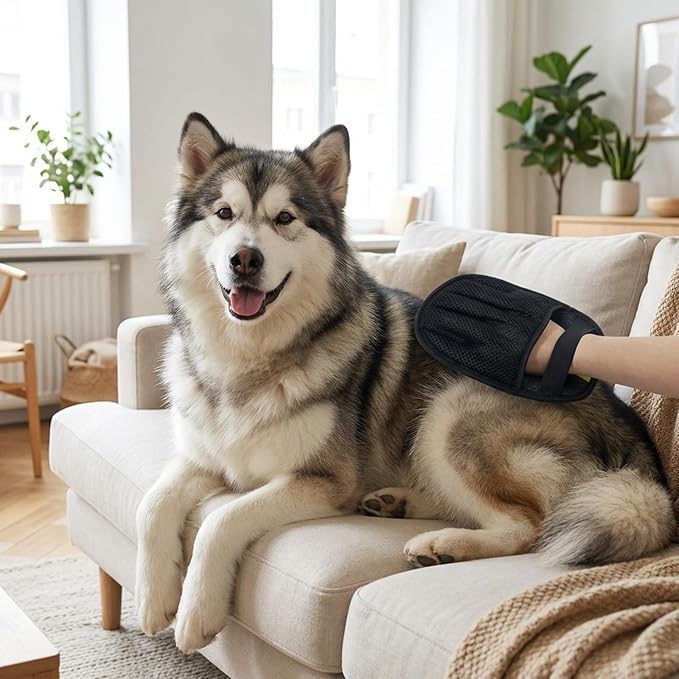 Pet Hair Glove for Cats & Dogs,Newly Upgraded Five-Finger Electrostatic Reusable Magic Brush,Pet Hair Remover Glove for Laundry for Pet Hair Remover Tool on Carpet,Clothing,Couch,Car Seat